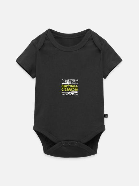 Softball-Trainerin - Baby Premium Kurzarmbody - Schwarz
