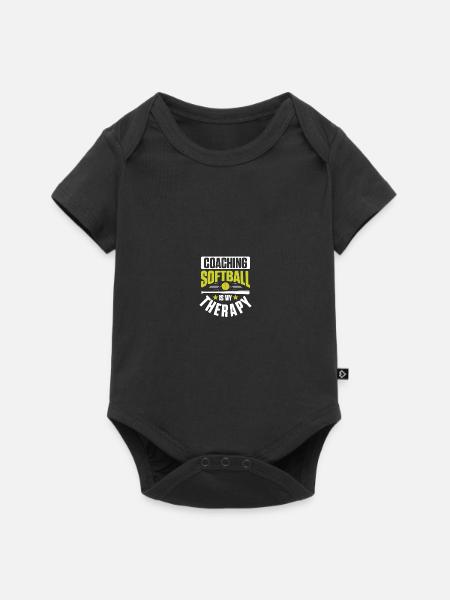 Softball-Trainerin - Baby Premium Kurzarmbody - Schwarz