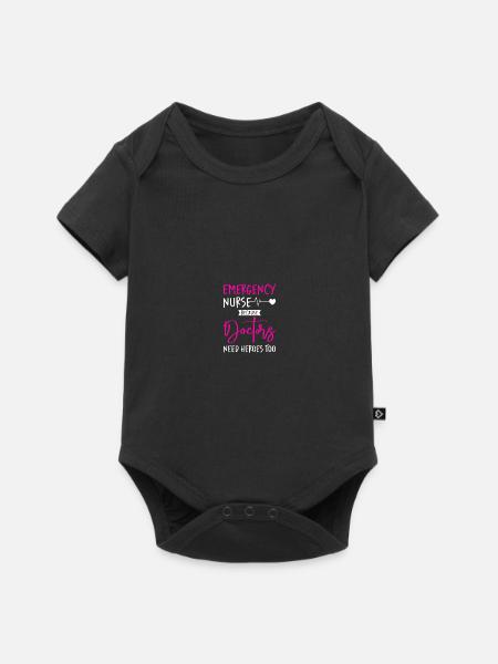 ER Krankenschwester Notfall Krankenschwester - Baby Premium Kurzarmbody - Schwarz
