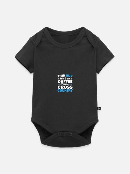 Langlauf Läufer Langlauf - Baby Premium Kurzarmbody - Schwarz