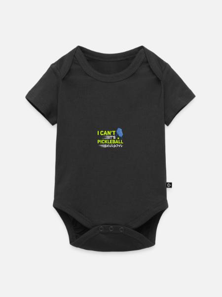 Pickle Ball Pickleball Küche - Baby Premium Kurzarmbody - Schwarz