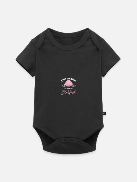 Blob-Fisch Blobfisch - Baby Premium Kurzarmbody - Schwarz
