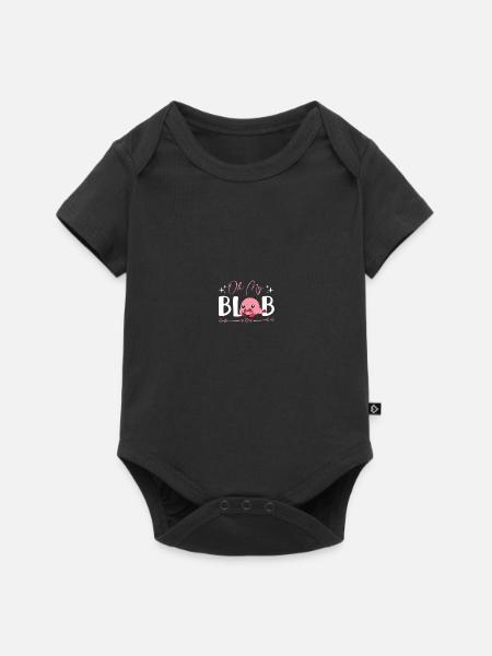 Blob-Fisch Blobfisch - Baby Premium Kurzarmbody - Schwarz