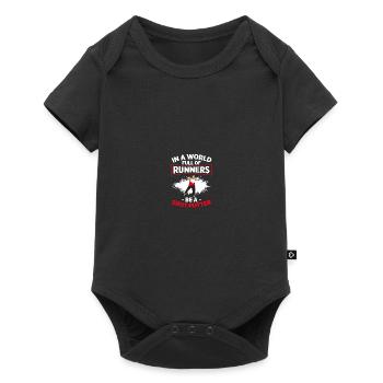 Lancer du poids sportif Athlétisme - Body à manches courtes Premium Bébé - noir - Devant