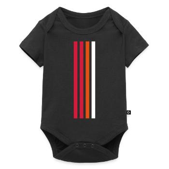 Stripes Design - Baby Premium short-sleeve bodysuit - black - Front