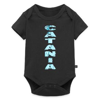 Catane Italie City Font Skyline Accueil - Body à manches courtes Premium Bébé - noir - Devant