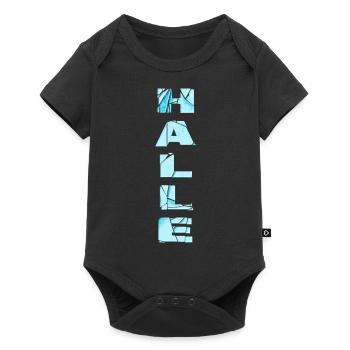 Hall Germany City Font Skyline Home - Baby Premium short-sleeve bodysuit - black - Front