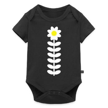 Petite Fleur Marguerite Blanche Décorative Belle Nature - Body à manches courtes Premium Bébé - noir - Devant