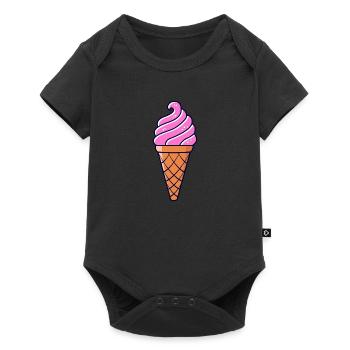 SOFTEIS EISCREME EISBECHER WAFFELEIS GIFT IDEA - Baby Premium short-sleeve bodysuit - black - Front