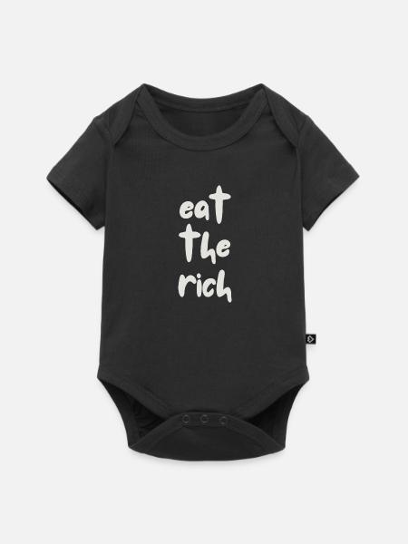 eat the rich - Baby Premium Kurzarmbody - Schwarz