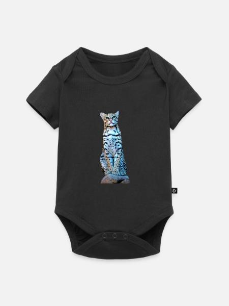 Ozelot - Baby Premium Kurzarmbody - Schwarz