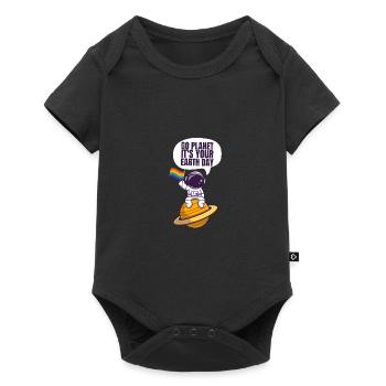 Go Planet It's Your Earth Day Rainbow - Baby Premium Kurzarmbody - Schwarz - Vorne