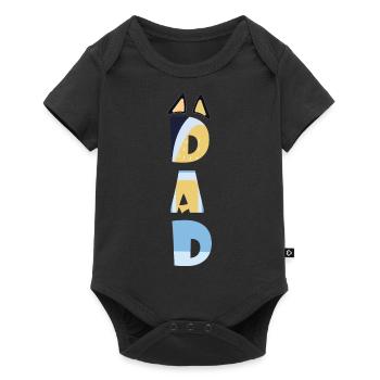 FUNNY BLUE DAD-MUM fathers day gift - Baby Premium short-sleeve bodysuit - black - Front
