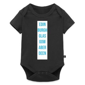 Major Scottish cities: Edinburgh to Aberdeen - Baby Premium short-sleeve bodysuit - black - Front