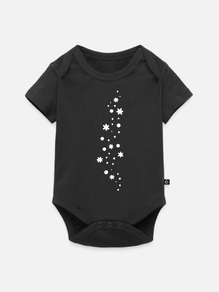Glitzer Schnee - Baby Premium Kurzarmbody - Schwarz