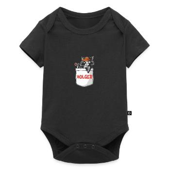 Raton laveur Holger - Body à manches courtes Premium Bébé - noir - Devant