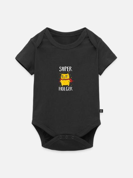 Holger - Baby Premium Kurzarmbody - Schwarz