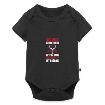 Santa Claus Tractor Christmas Party Farmer Landwi - Baby Premium short-sleeve bodysuit - black - Front
