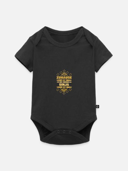 Freundin Sinja - Baby Premium Kurzarmbody - Schwarz