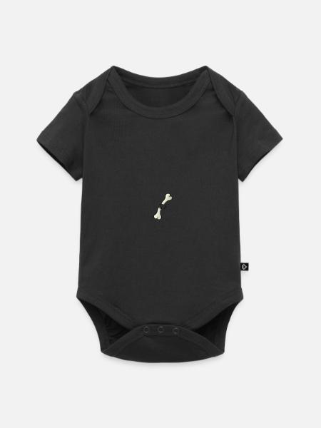 Os brisé - Body à manches courtes Premium Bébé - noir