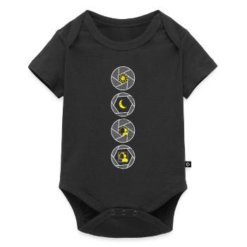 Aperture depth of field - Baby Premium short-sleeve bodysuit - black - Front