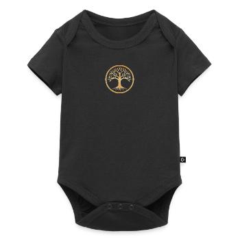 Arbre de Vie, Yoga spirituel nordique celtique - Body à manches courtes Premium Bébé - noir - Devant