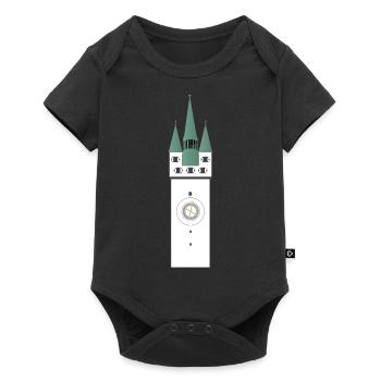 Straubing city tower - Baby Premium short-sleeve bodysuit - black - Front