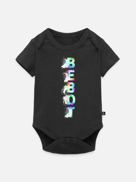 Bebot mit Effekt - Baby Premium Kurzarmbody - Schwarz