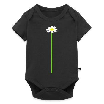 Petite Fleur Marguerite Blanche Décorative Belle Nature - Body à manches courtes Premium Bébé - noir - Devant