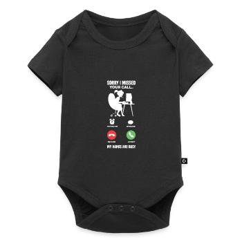 Sorry I Missed Your Call My Hands Are Busy Video G - Baby Premium Kurzarmbody - Schwarz - Vorne