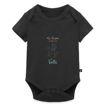 Voûte Équitation Sports équestres Gymnastique Cadeau - Body à manches courtes Premium Bébé - noir - Devant