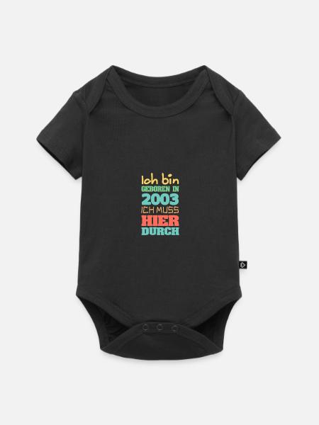 Bin 2003 - Baby Premium Kurzarmbody - Schwarz