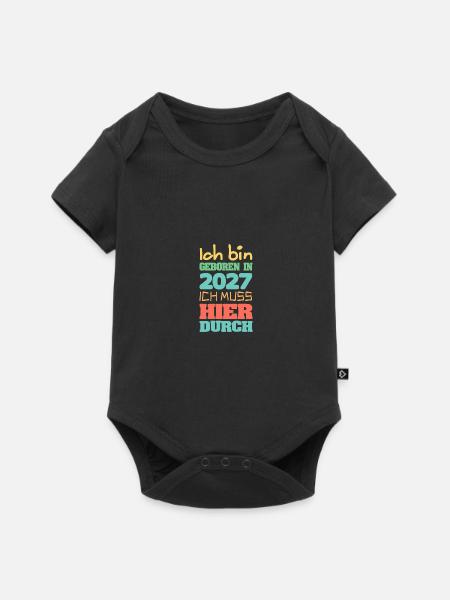 in 2027 - Baby Premium Kurzarmbody - Schwarz
