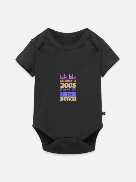 2005 - Baby Premium Kurzarmbody - Schwarz
