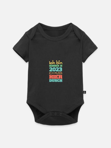 Bin 2023 - Baby Premium Kurzarmbody - Schwarz