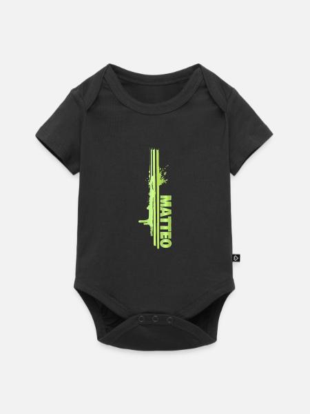 Geschenk für Matteo - Baby Premium Kurzarmbody - Schwarz