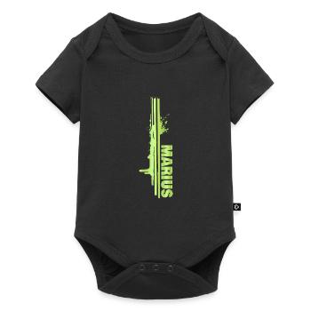 Maler Malerei Farbklecks Painter Marius - Baby Premium Kurzarmbody - Schwarz - Vorne