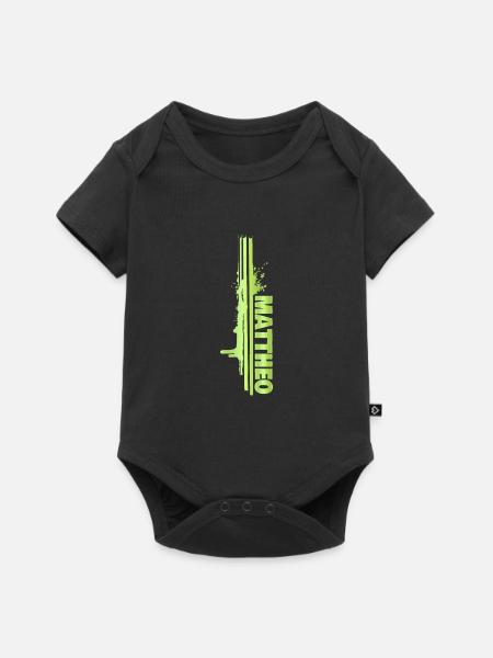 Mattheo als Farbklecks - Baby Premium Kurzarmbody - Schwarz