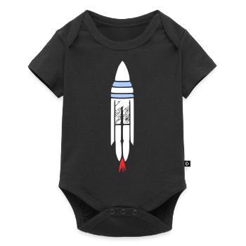 Vecteur de vol spatial spatial de fusée spatiale - Body à manches courtes Premium Bébé - noir - Devant