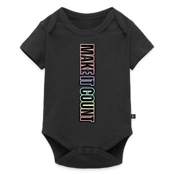 Chaque instant compte – inscription au pastel - Body à manches courtes Premium Bébé - noir - Devant