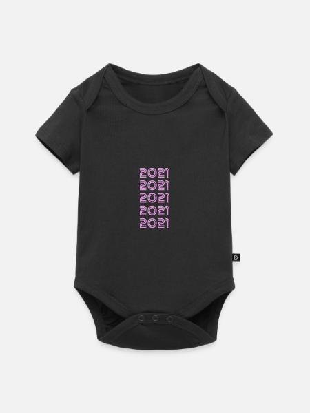 2021 - Baby Premium Kurzarmbody - Schwarz