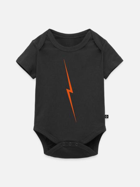 Super-Lightning Bolt - Baby Premium Kurzarmbody - Schwarz