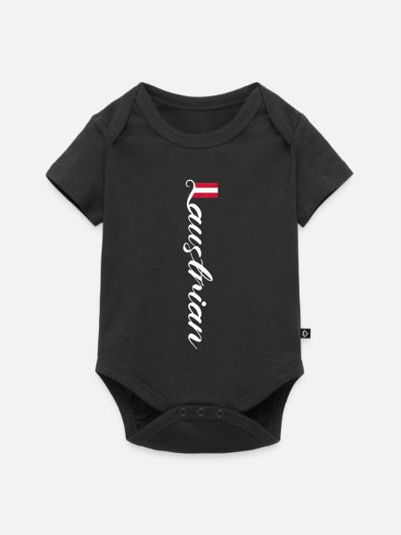 Österreich - Baby Premium Kurzarmbody - Schwarz