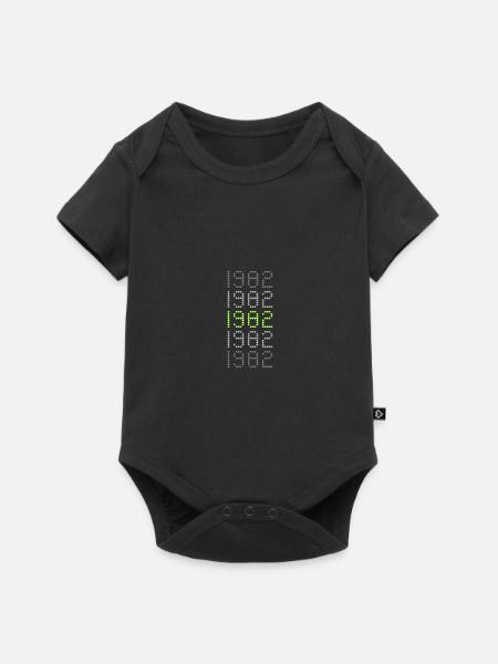 1982 - Baby Premium Kurzarmbody - Schwarz