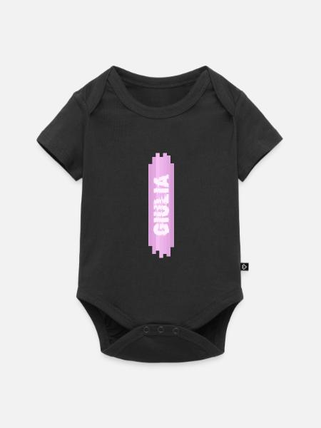 Mädchenname Giulia - Baby Premium Kurzarmbody - Schwarz
