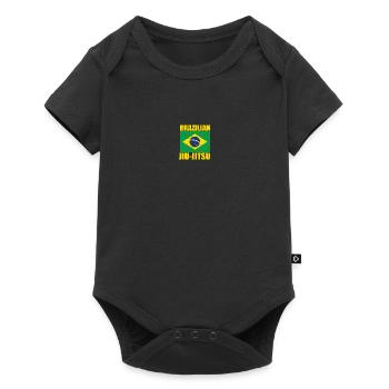 Drapeau brésilien de Jiu-Jitsu BJJ - Body à manches courtes Premium Bébé - noir - Devant