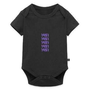 Year of birth 1951 - Baby Premium short-sleeve bodysuit - black - Front