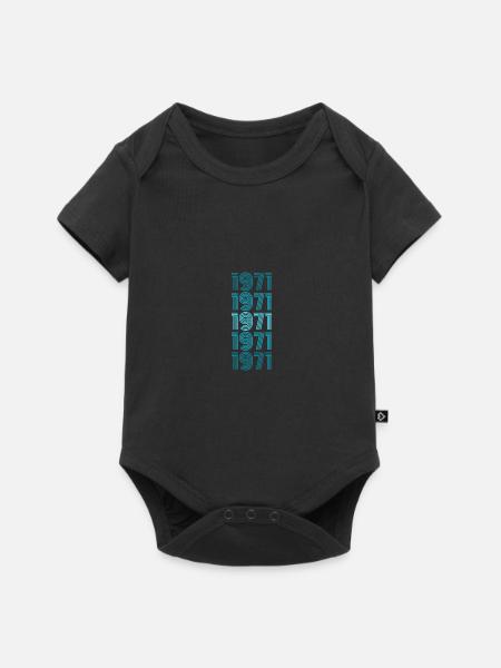 Single 1971 - Baby Premium Kurzarmbody - Schwarz