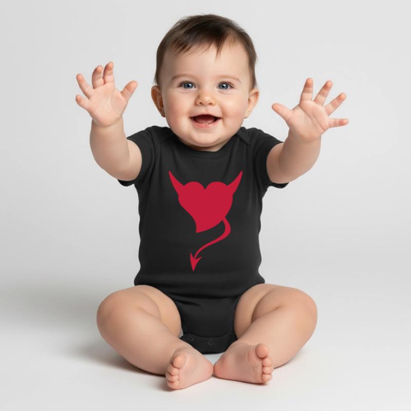 Devil Heart Baby Premium short-sleeve bodysuit