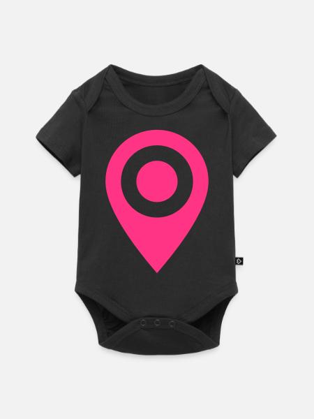 Map pointer - Baby Premium Kurzarmbody - Schwarz